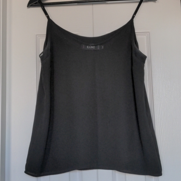Black chiffon tank top - Picture 1 of 3